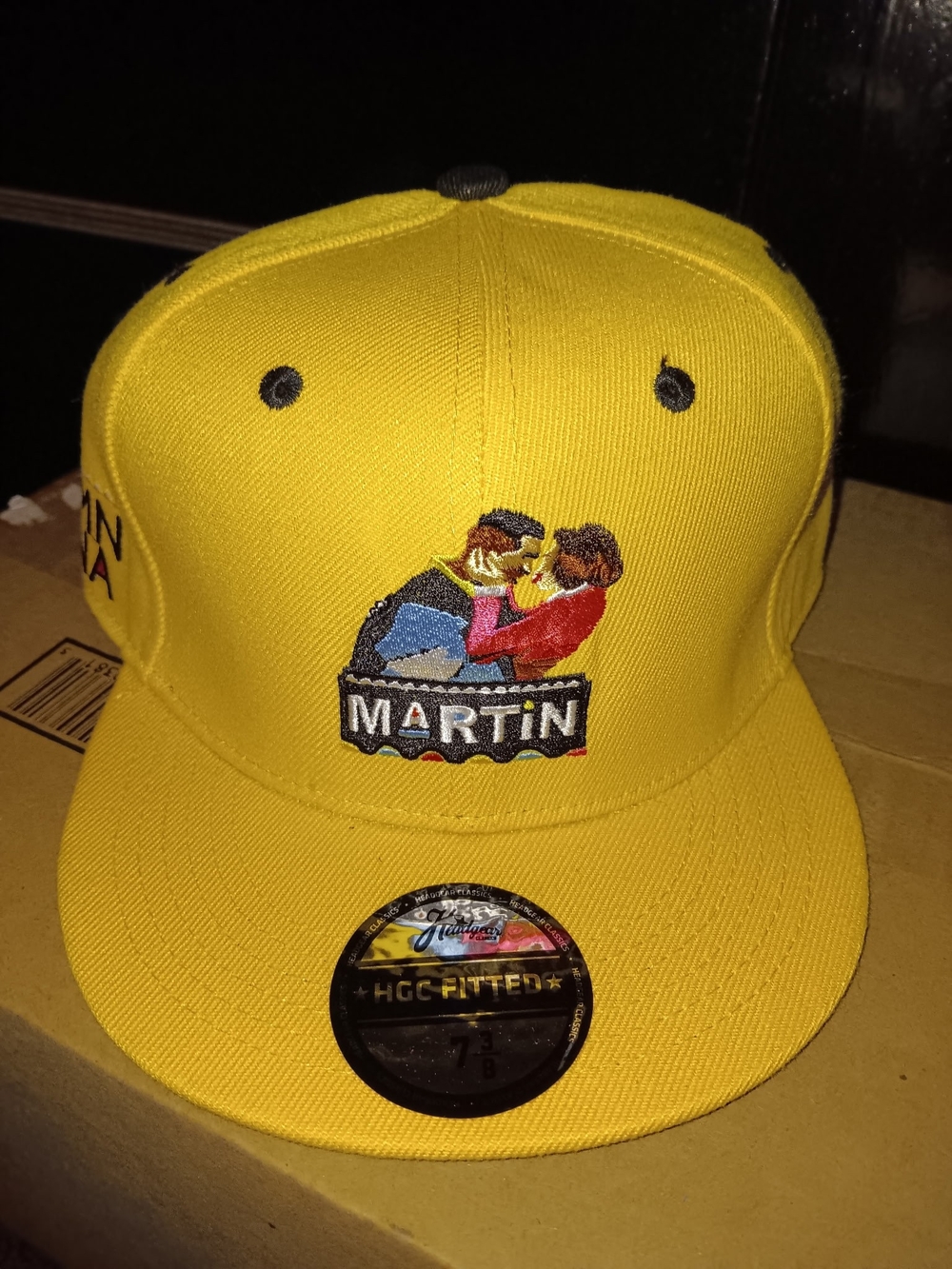 Martin Embroidered Yellow Fitted Hat